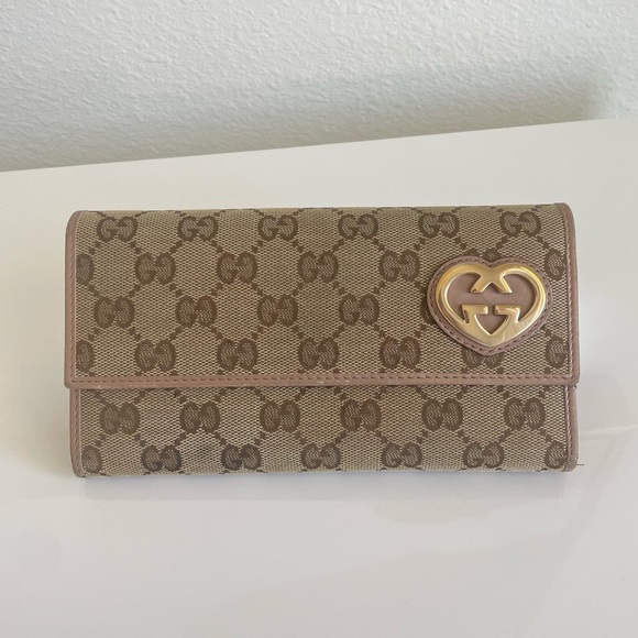 GUCCI Long Wallet ♡ Heart Detail ♡ Rose Gold ♡ W/Box ☆ Y2K ☆ - Picture 11 of 16
